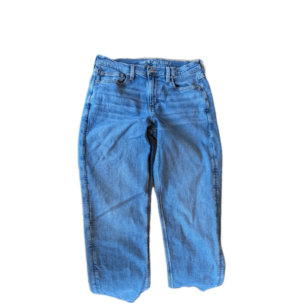 American Eagle Women's Jeans Size 10 Straight Leg Inseam 29 Light Wash